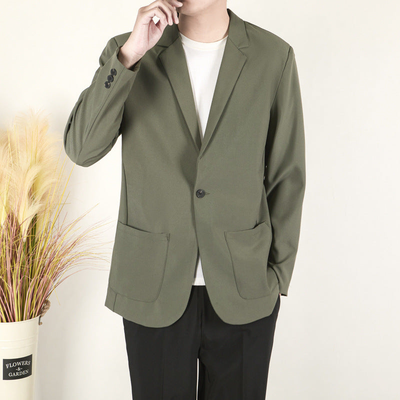 Fashion Popular Simplicity Pure Color All-matching Casual Suit Jacket
