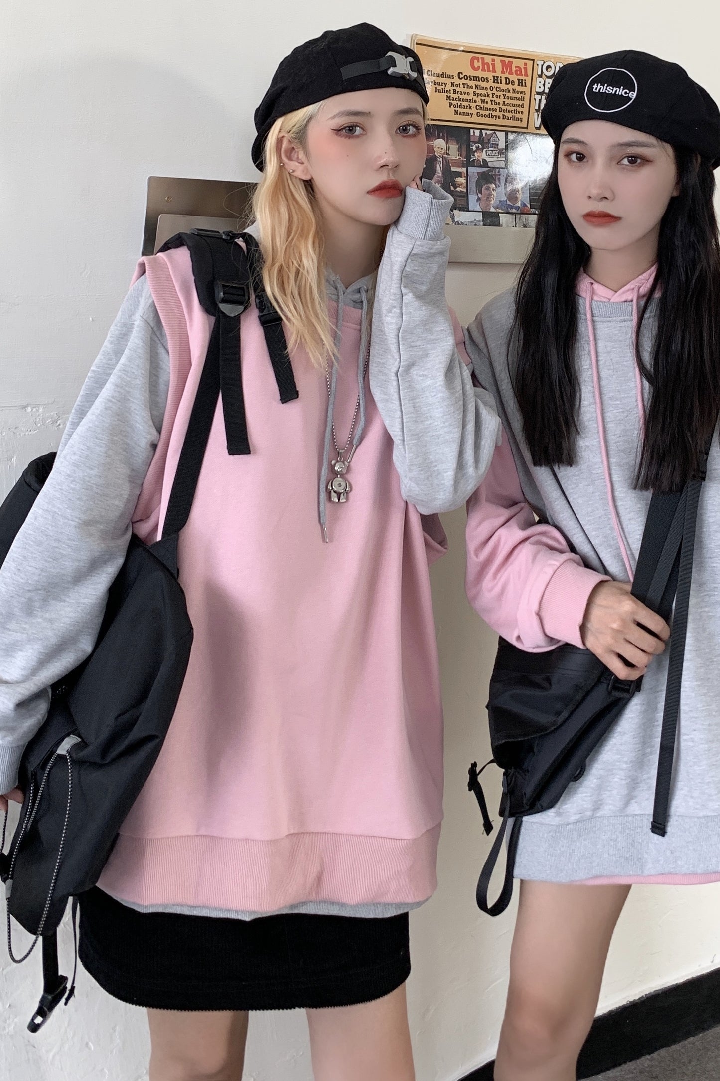 Lake blue girlfriends outfit hooded sweater