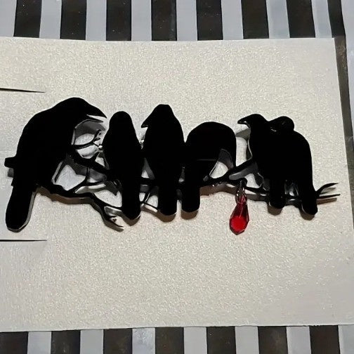 Hip Hop Retro Gothic Black Crow Necklace Ornament