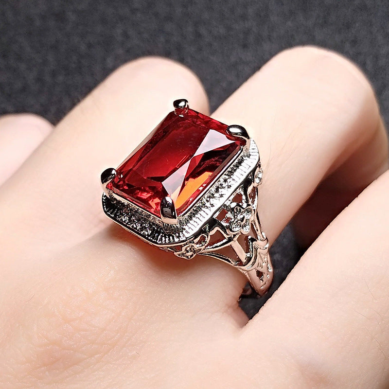 Women's Fashion New Pigeons-blood Ruby Ring