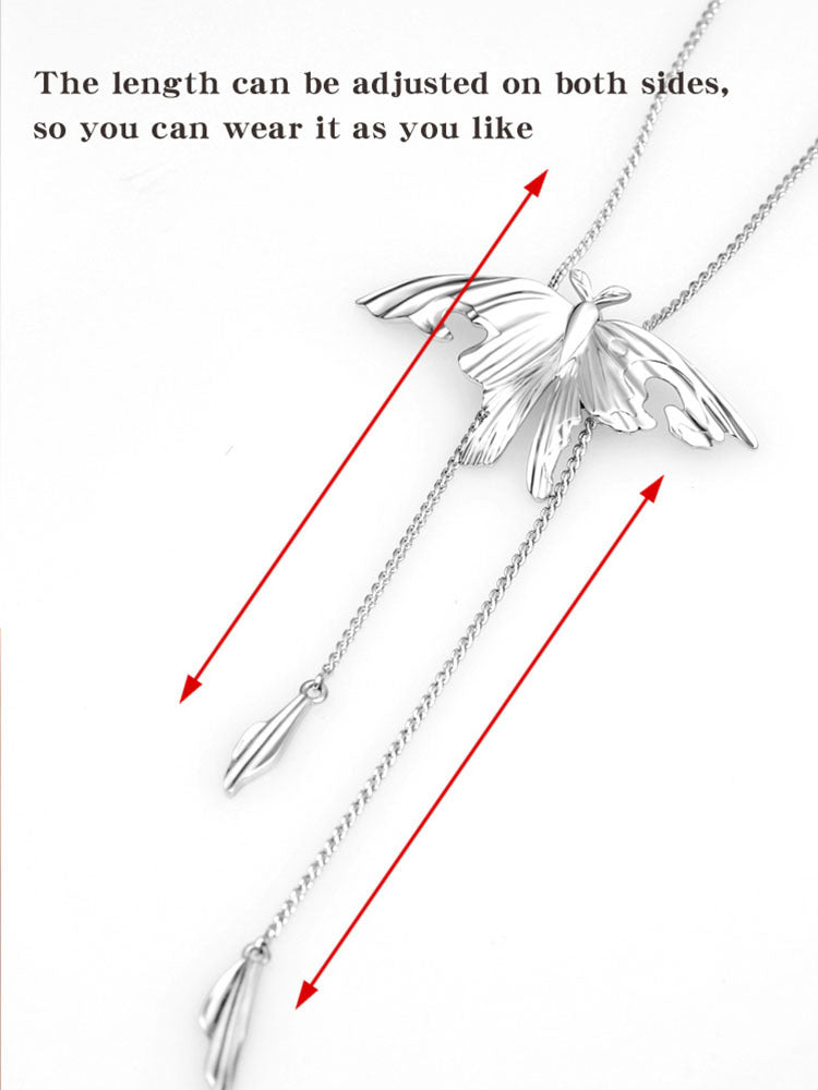 Birthday Gift For Girlfriend Retro Butterfly Clavicle Pendant