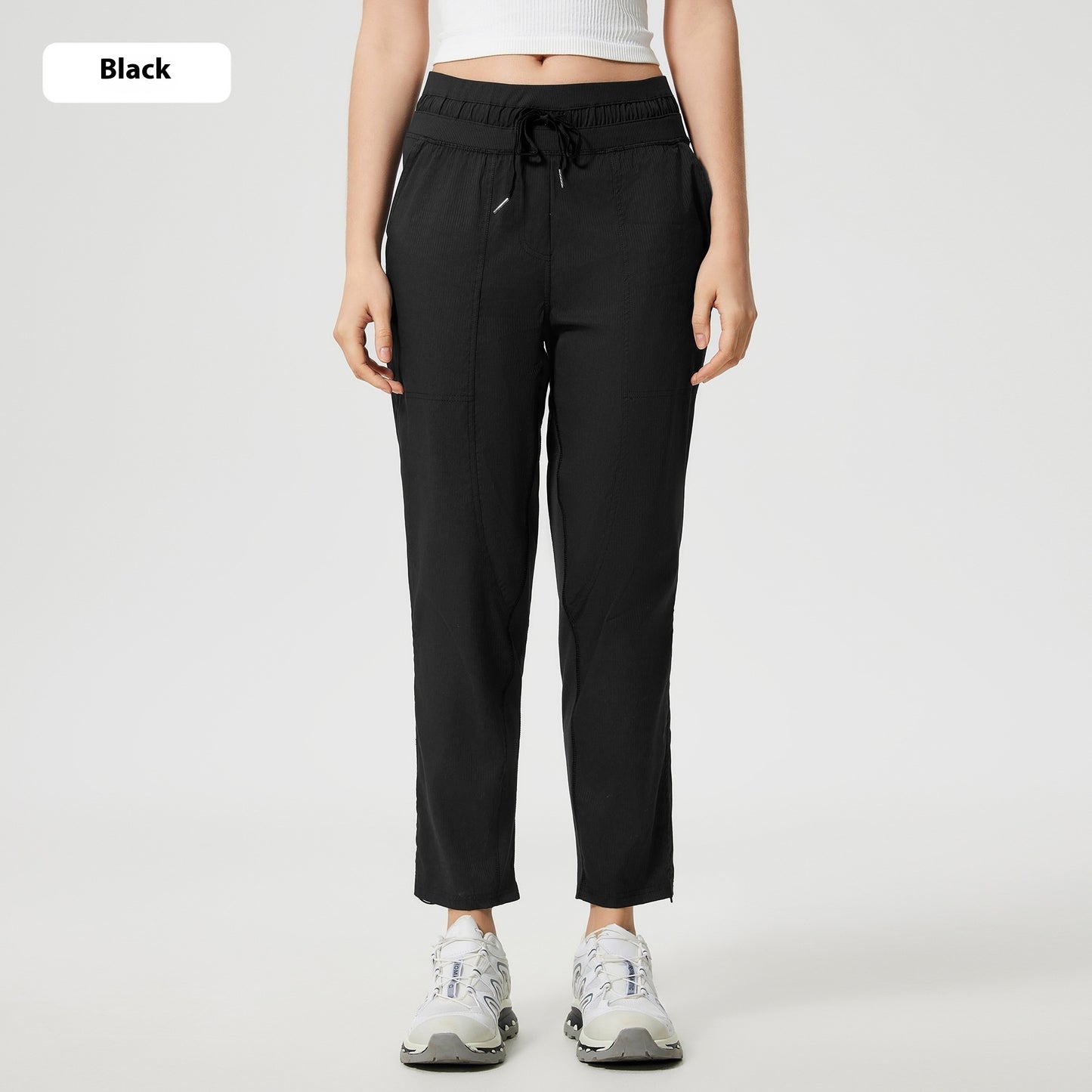 Quick-drying Breathable Running Fitness Straight Cropped Pants Ice Casual All-matching