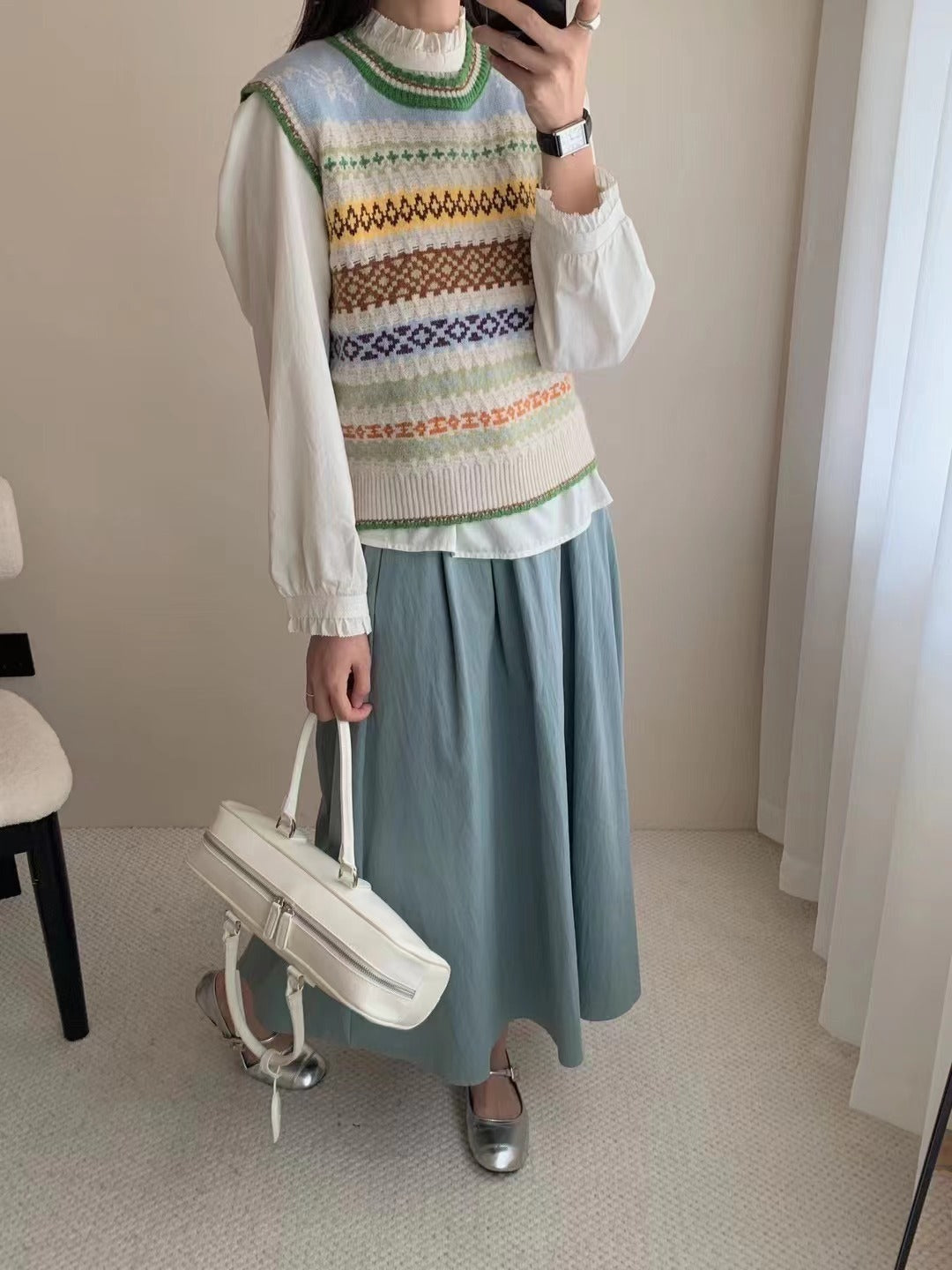 Women's Korean-style High-end Loose Jacquard Knitted Sweater