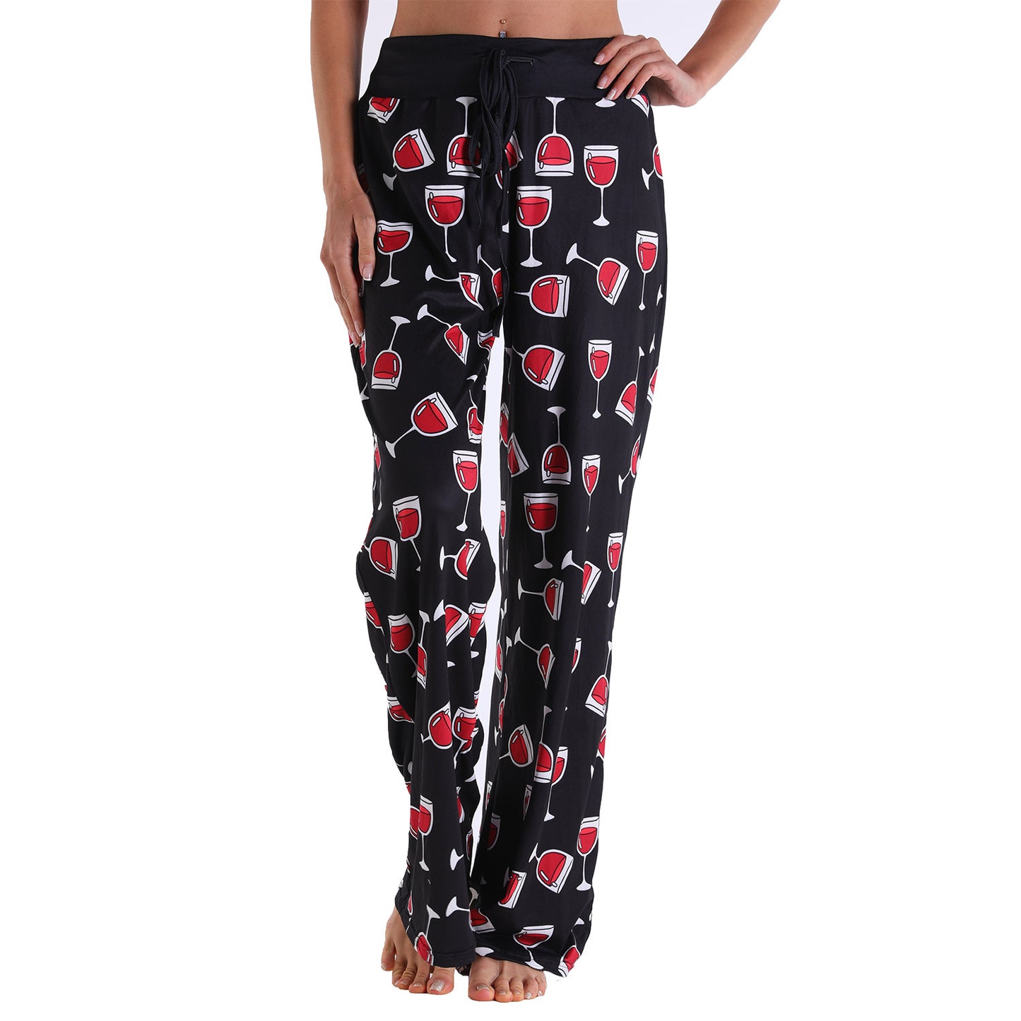 Loose Lace-up Camouflage Printed Pants