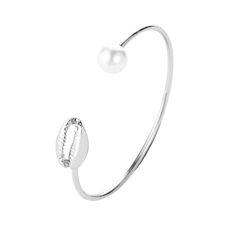 Simple Temperamental All-match Pearl Opening Bracelet