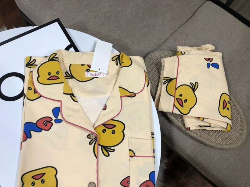 Cartoon Print Korean Girl Girlfriend Short-sleeved Trousers