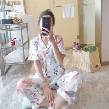 Cartoon Print Korean Girl Girlfriend Short-sleeved Trousers