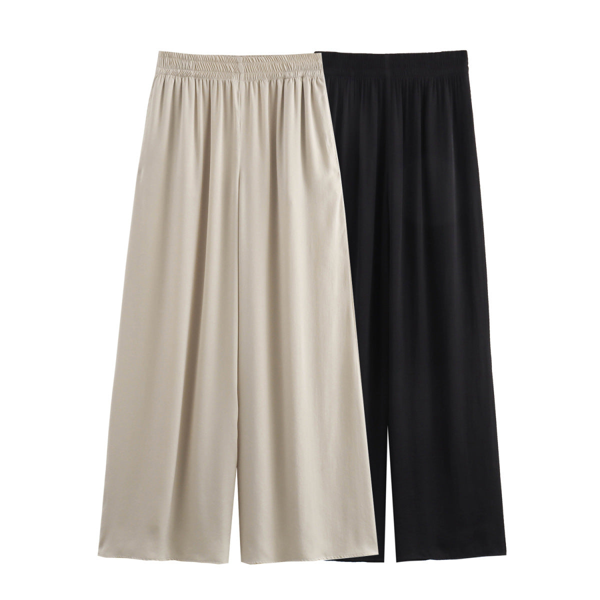 Women's Comfortable All-match Casual Stretch Waist Wide Leg Pants