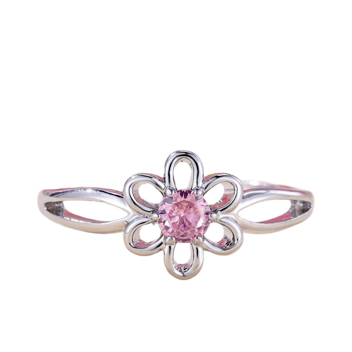 Lady's Flower Hollowed Fashion Simple Ring