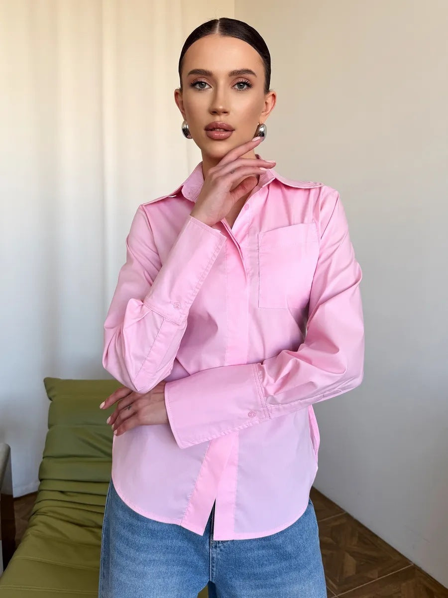 Lapel Shirt Fashion Suit Women's Top