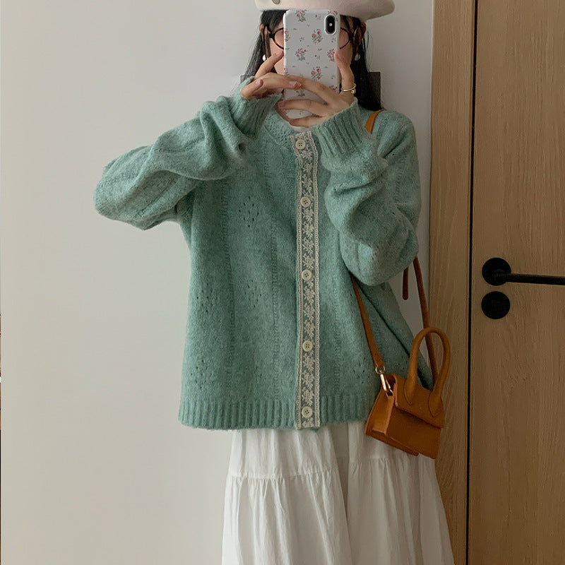 Artistic Retro Lazy Korean Knitwear Sweater Coat