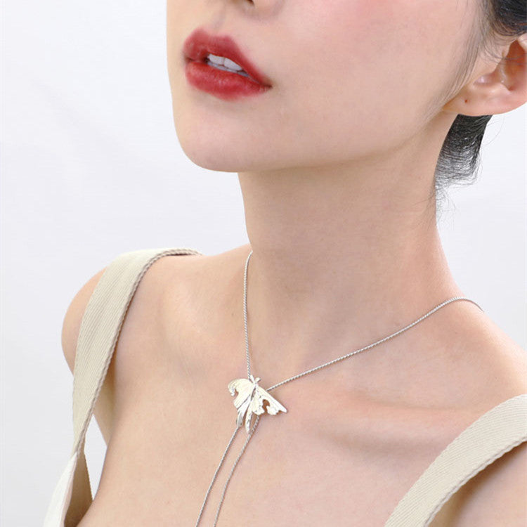Birthday Gift For Girlfriend Retro Butterfly Clavicle Pendant
