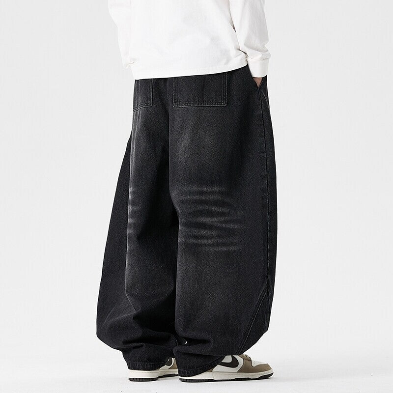 Men's Casual Jeans Plus Size Fashionable Wide Leg Pants