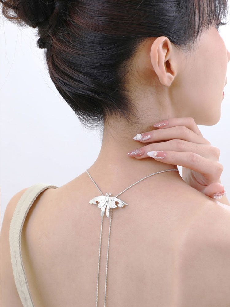 Birthday Gift For Girlfriend Retro Butterfly Clavicle Pendant