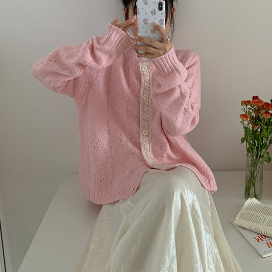 Artistic Retro Lazy Korean Knitwear Sweater Coat