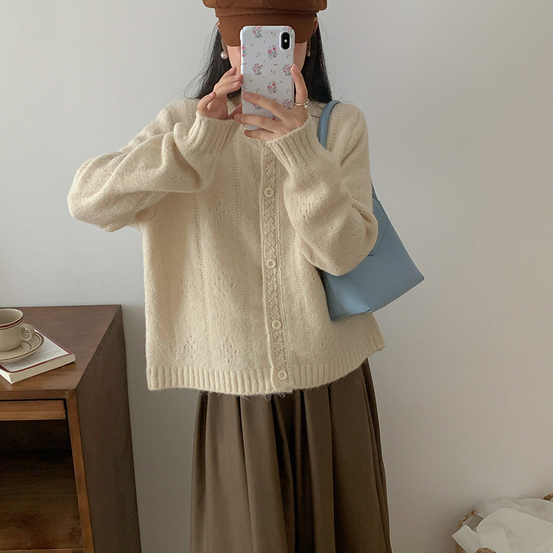 Artistic Retro Lazy Korean Knitwear Sweater Coat