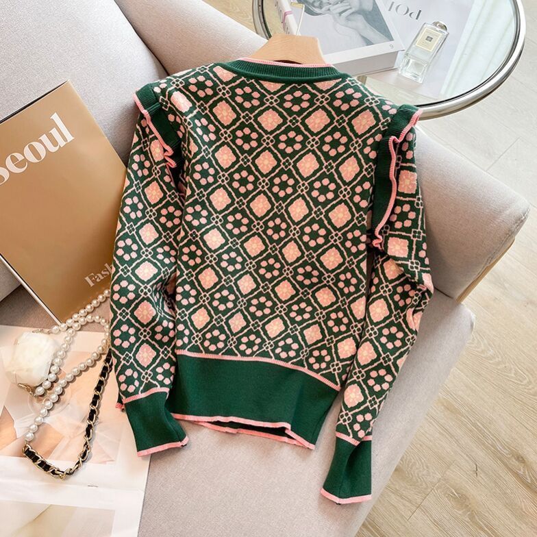 Women's Fashionable Printed Sweater