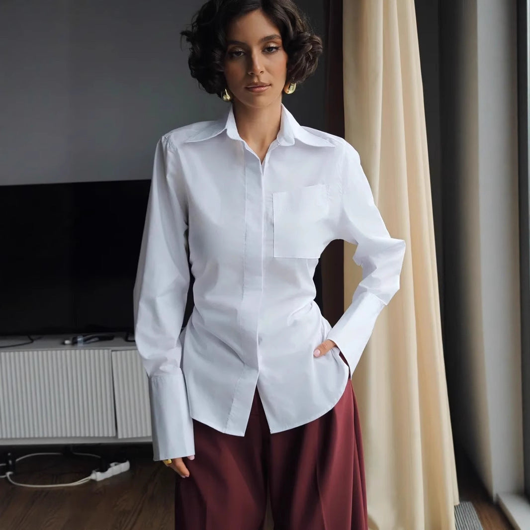 Lapel Shirt Fashion Suit Women's Top