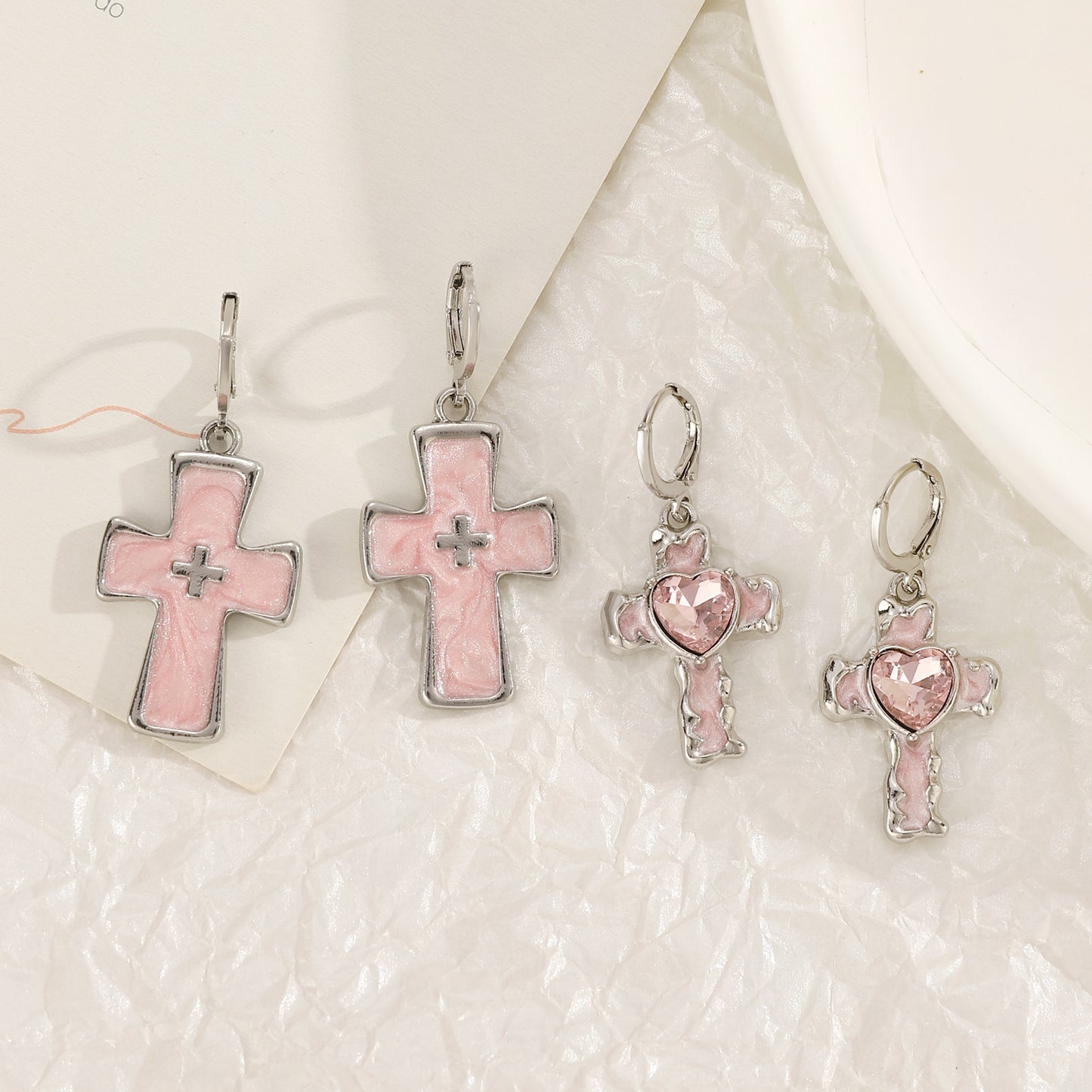 Women's Classic All-match Cross Crystal Neutral Earrings