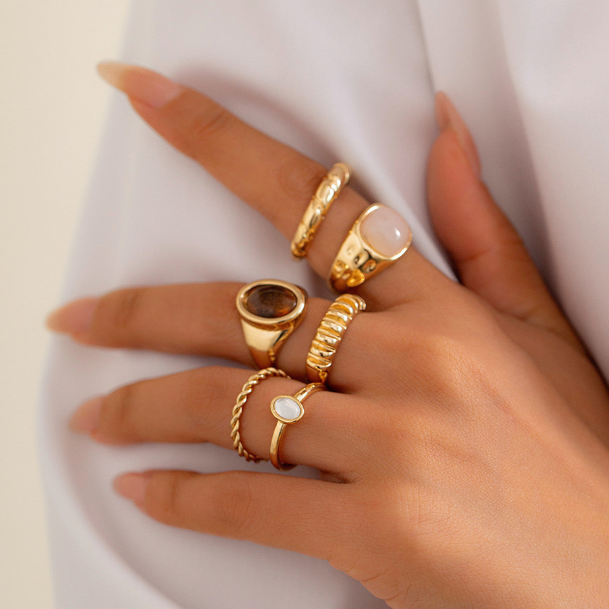 Irregular Alloy Ring Suit Personalized Ring