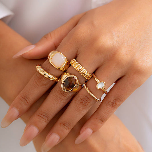 Irregular Alloy Ring Suit Personalized Ring