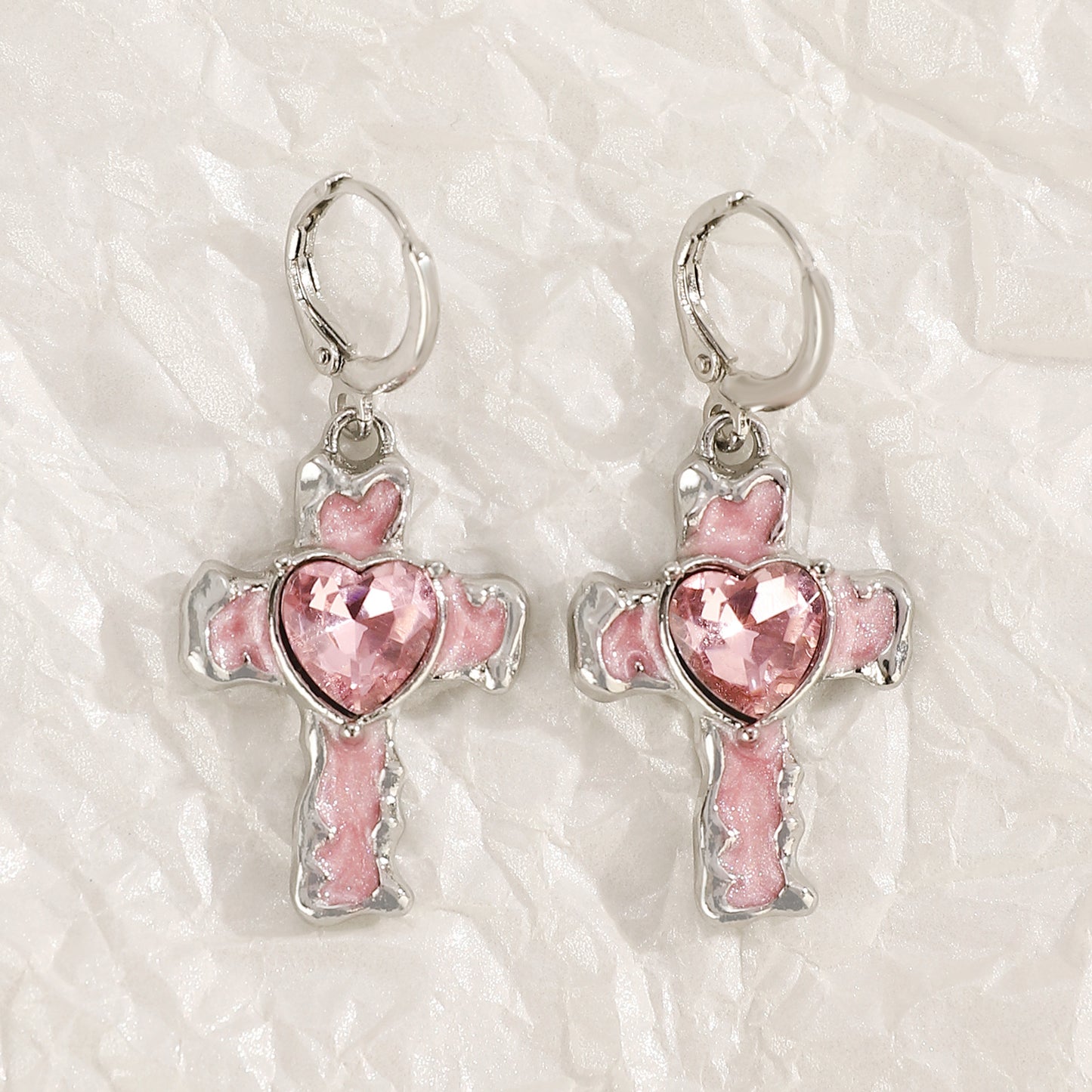 Women's Classic All-match Cross Crystal Neutral Earrings
