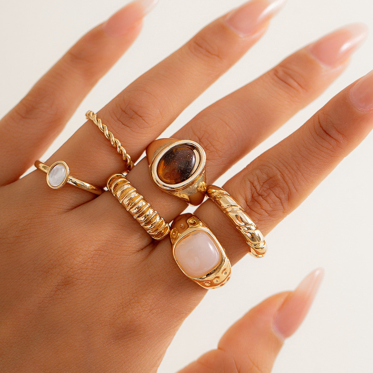 Irregular Alloy Ring Suit Personalized Ring