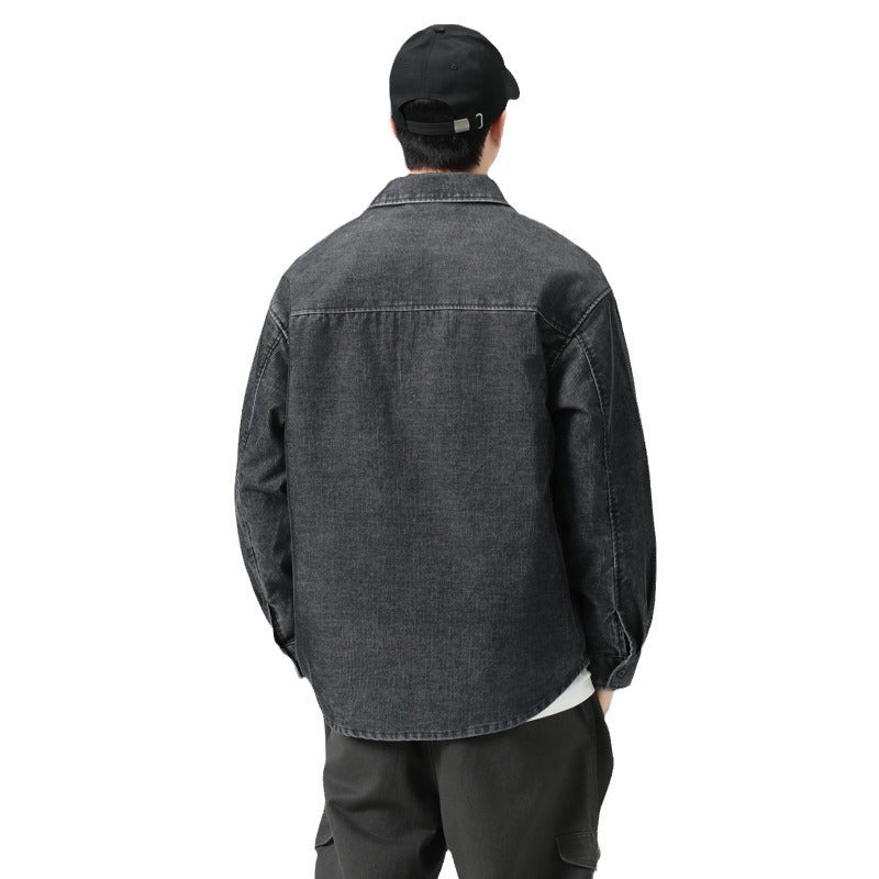 Multi-pocket Loose All-matching Work Clothes Shirt Coat Men's Washed Corduroy Shirt