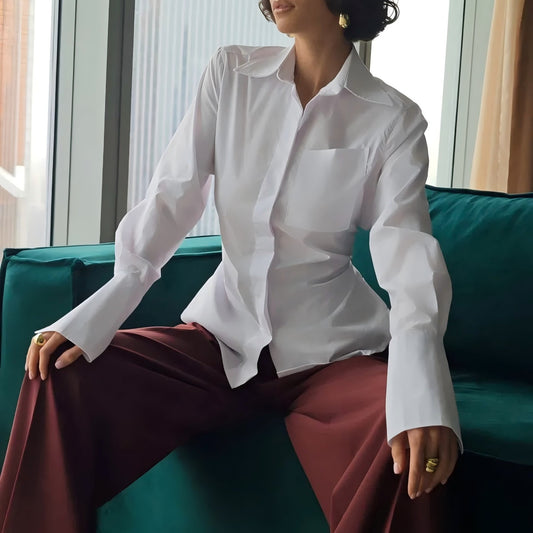 Lapel Shirt Fashion Suit Women's Top