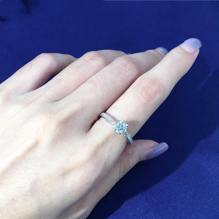 Micro Inlaid 925 Silver Female Ring For Girlfriend
