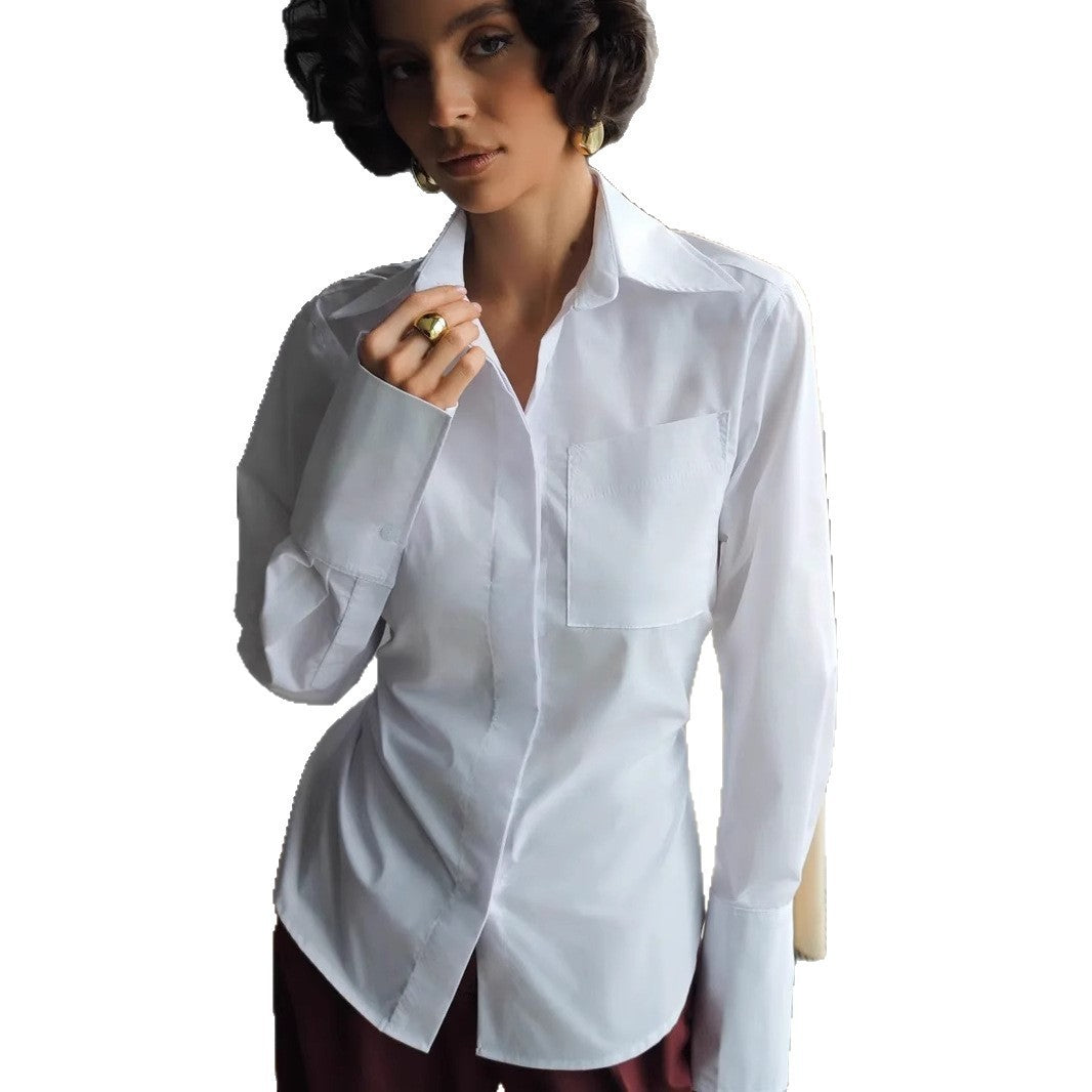 Lapel Shirt Fashion Suit Women's Top
