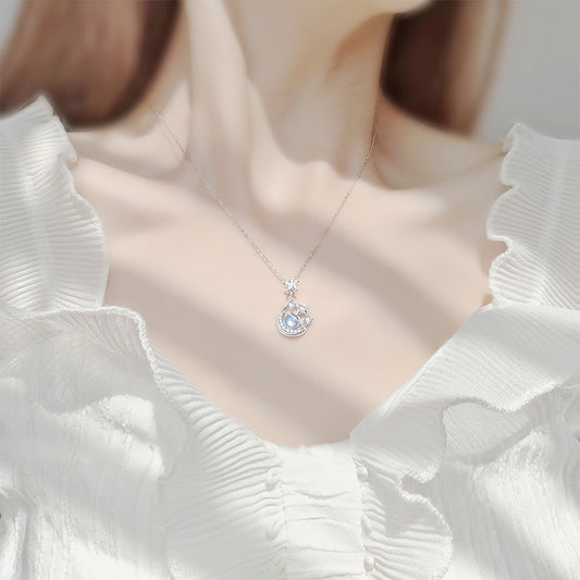 Galaxy Dream Girlfriend Dream Star Moon Planet Necklace