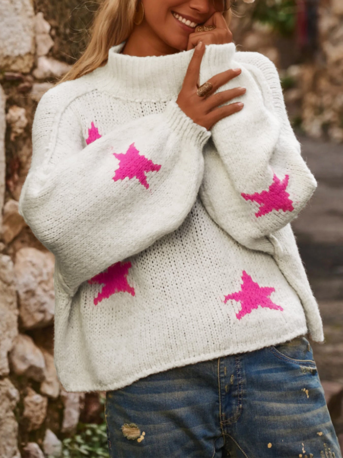 Women's Autumnwinter Casual Loose Turtleneck Pullover