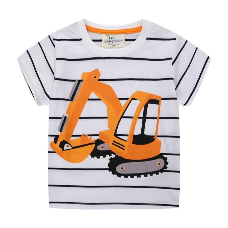 European And American Style Girls Knitted Cotton Short Sleeves