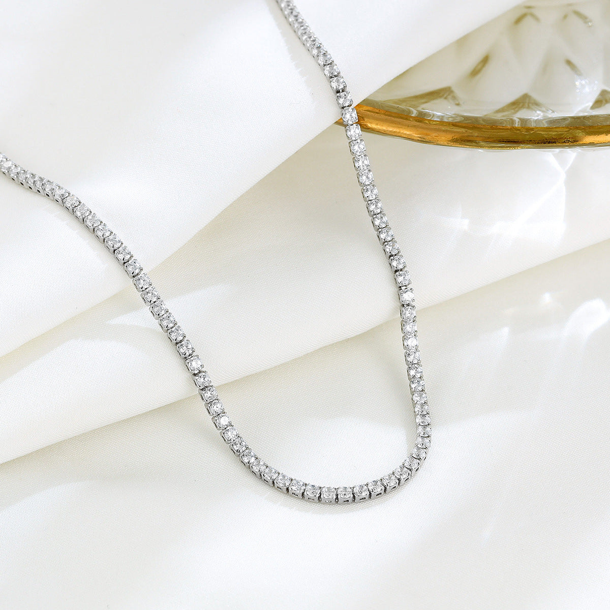 Women's Sterling Silver Affordable Luxury Style Necklace