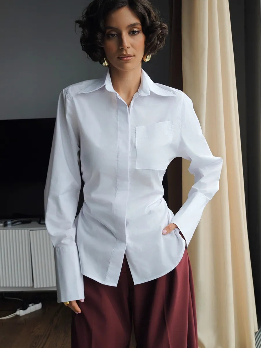 Lapel Shirt Fashion Suit Women's Top