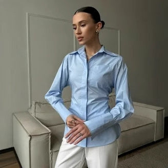 Lapel Shirt Fashion Suit Women's Top