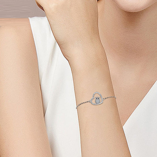 Fashion Owl Bracelet Heart-shaped Bracelet For Girlfriend