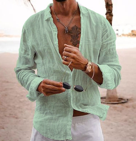 Fashion New Men's Long Sleeve Shirt
